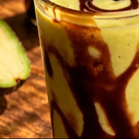 Avocado Smoothie for breakfast at Hidden Bay Resort